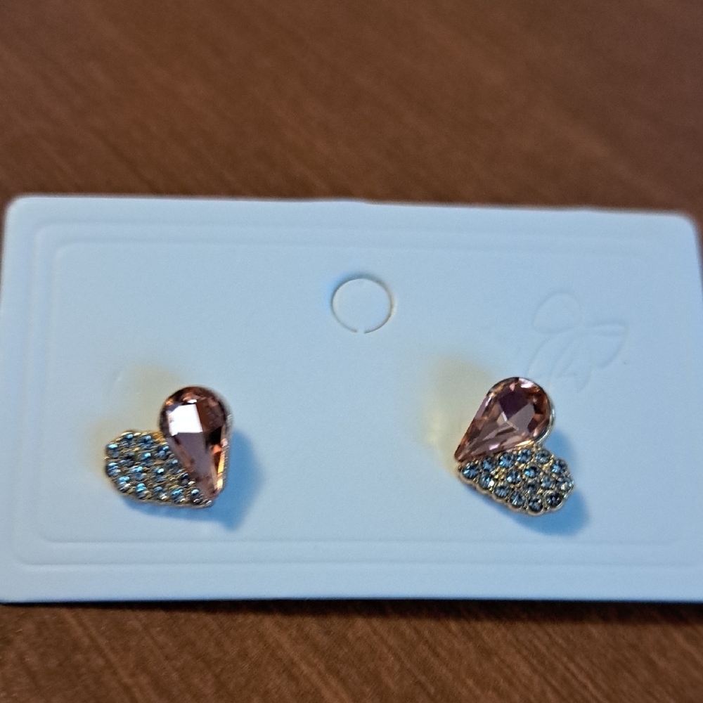 FLASH SALE Elegant Pink heart Earrings/ BUNDLE ONLY